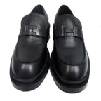 Hermes Moccasins Louvre Size 38 Black Cuff Leather Shoes — view 2
