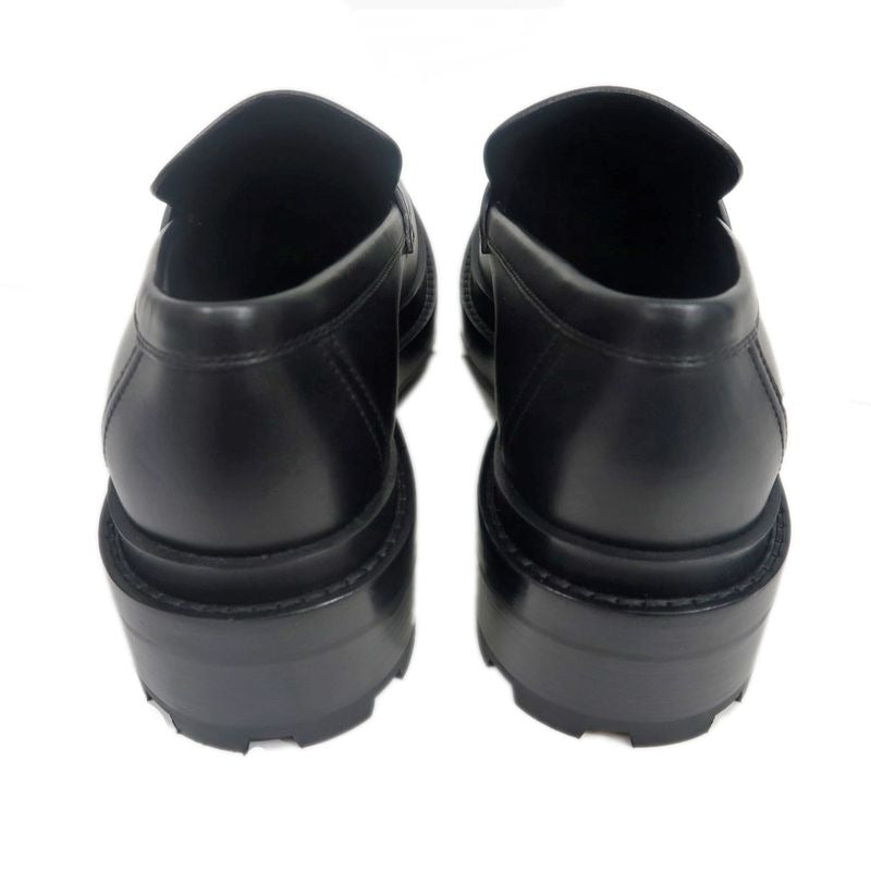 Hermes Moccasins Louvre Size 38 Black Cuff Leather Shoes — view 5