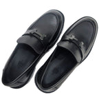 Hermes Moccasins Louvre Size 38 Black Cuff Leather Shoes — view 6