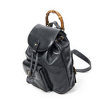 Gucci Mini Bamboo Backpack Navy Calfskin Leather — view 2