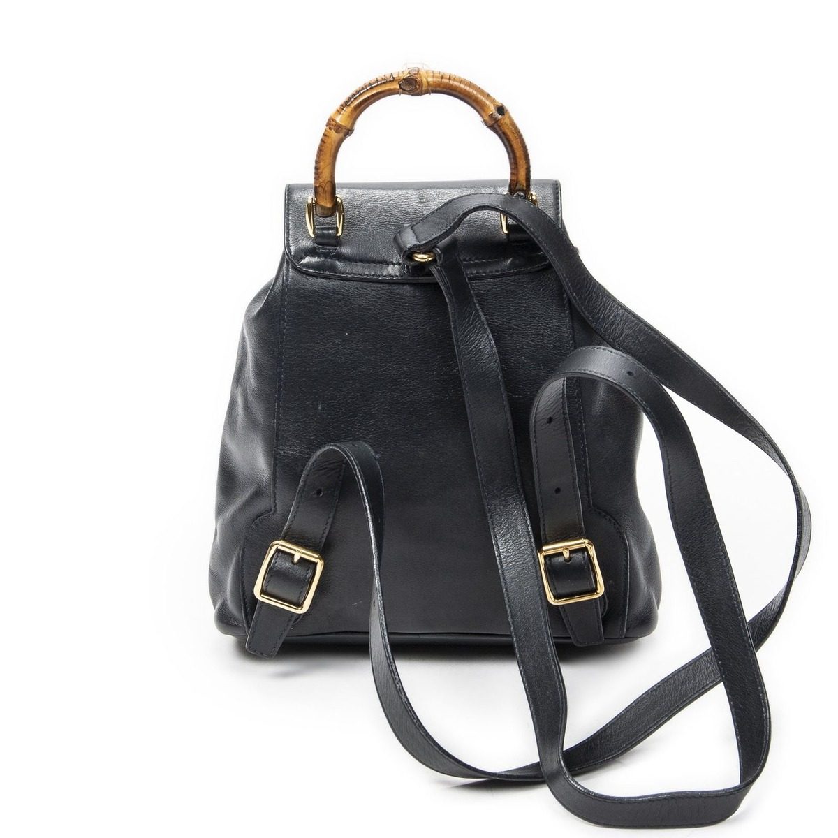 Gucci Mini Bamboo Backpack Navy Calfskin Leather — view 5