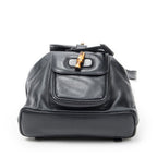 Gucci Mini Bamboo Backpack Navy Calfskin Leather — view 6