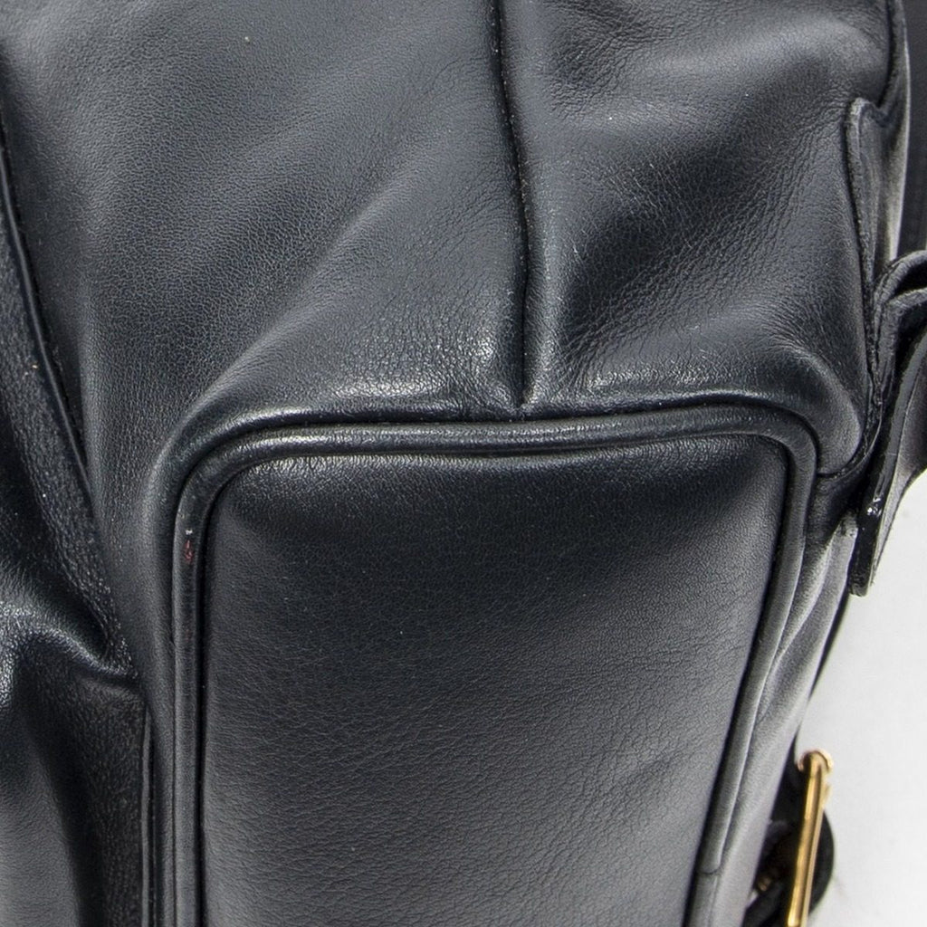 Gucci Mini Bamboo Backpack Navy Calfskin Leather — view 8