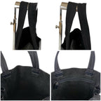 Prada Mini Tote Punching Logo Black Leather Vintage — view 6