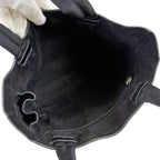Prada Mini Tote Punching Logo Black Leather Vintage — view 8
