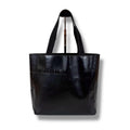 Prada Mini Tote Punching Logo Black Leather Vintage