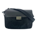 Prada Tessuto Black Gunmetal Hardware Nylon Leather Shoulder Bag Messenger