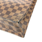 Louis Vuitton Tote Bag Sac Plat Damier Canvas Ebene Brown — view 6