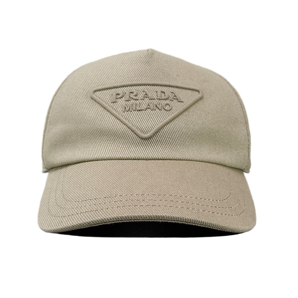 Prada Baseball Cap Beige Triangle Logo — view 2