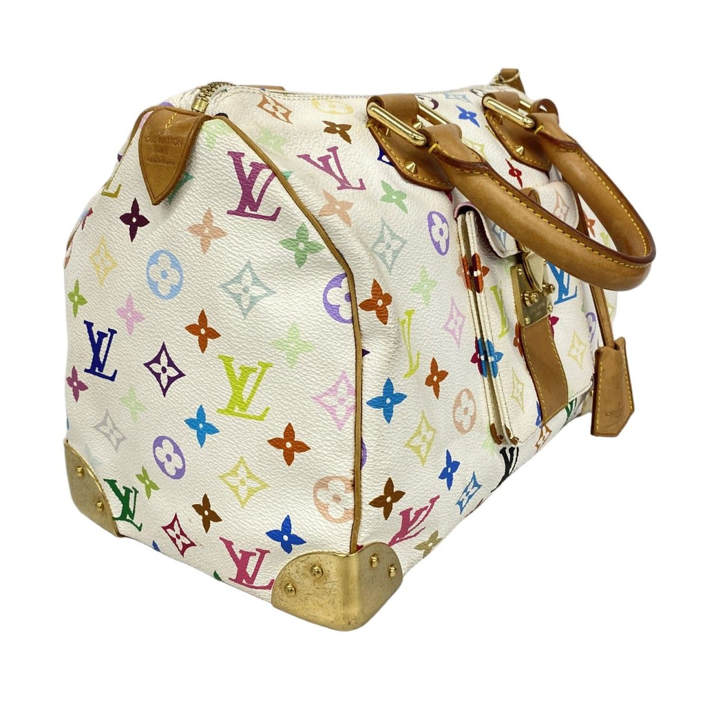 Louis Vuitton Handbag Monogram Multicolor Speedy 30 Blanc — view 2