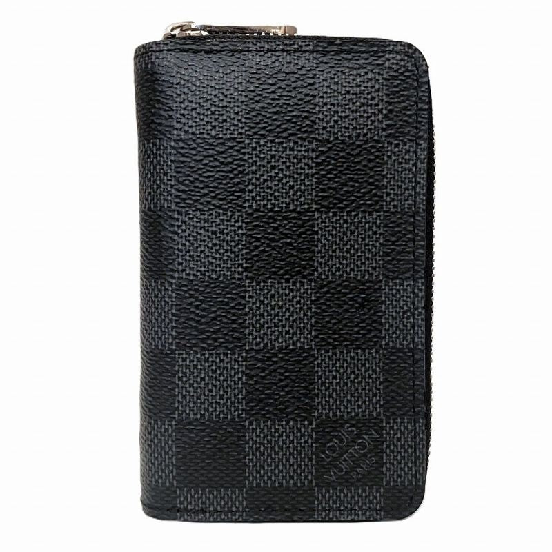Louis Vuitton Zippy Coin Purse Damier Graphite Case Canvas