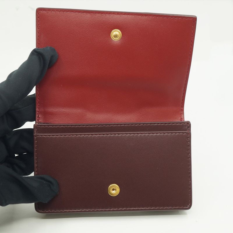 Bottega Veneta Cassette Business Card Case Wallet Gdhardware Red — view 6