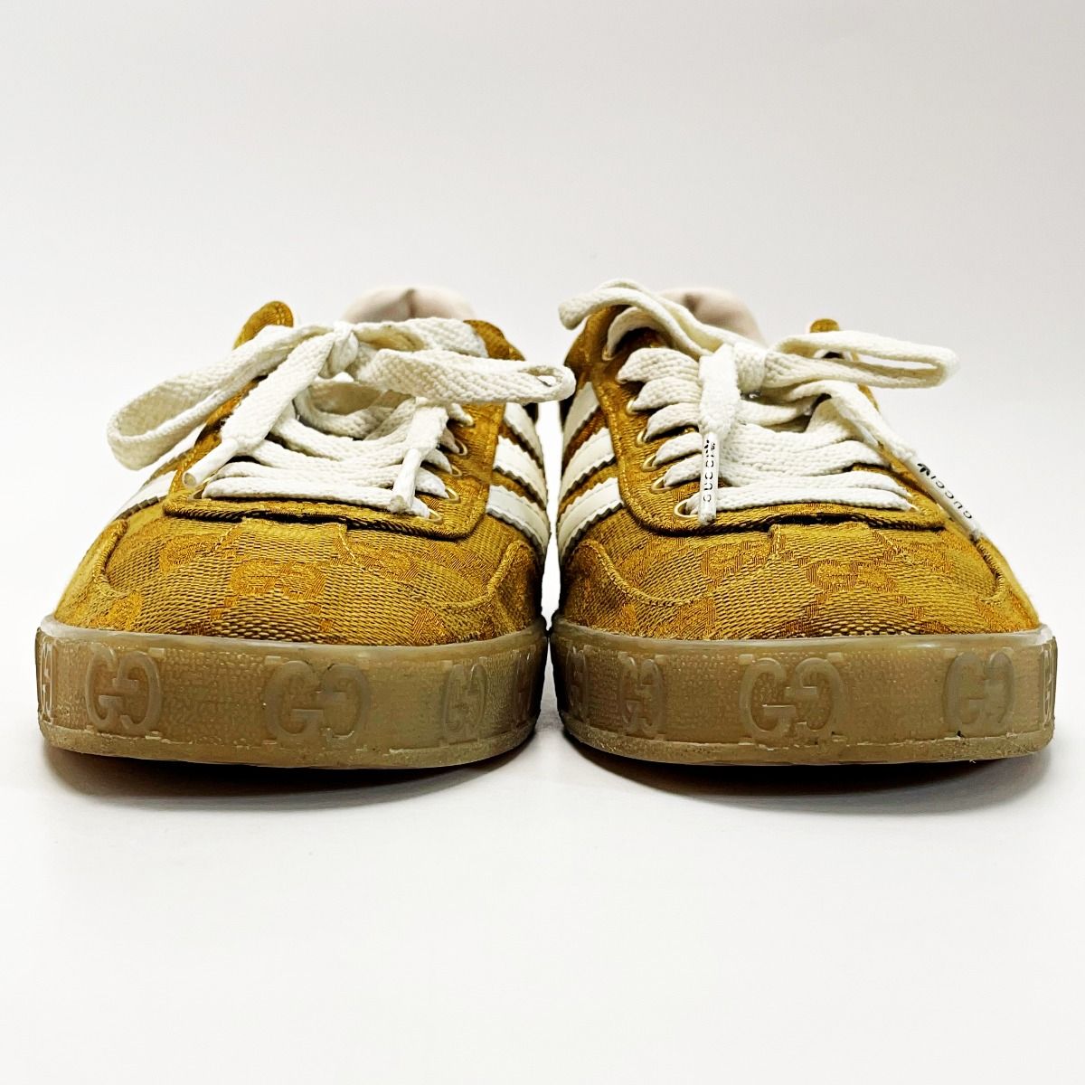 Gucci Adidas Collaboration Gazelle Sneakers Brown GG Supreme Size — view 3