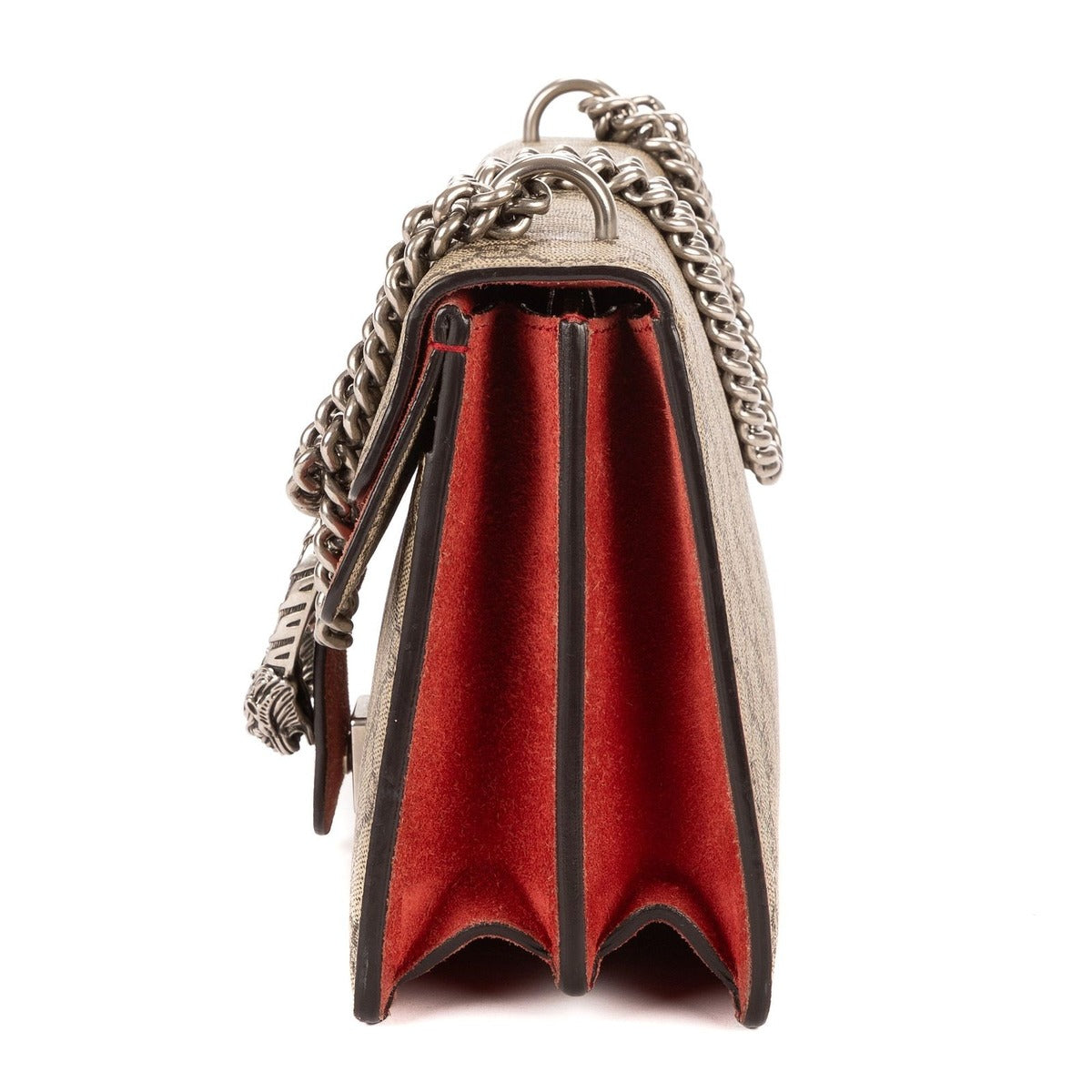 Gucci Dionysus Beige Red Supreme Canvas Shoulder Bag — view 3