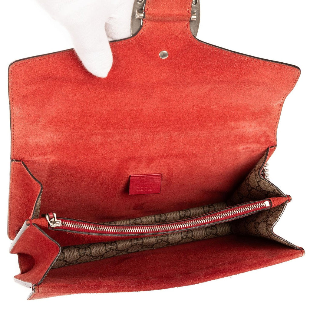 Gucci Dionysus Beige Red Supreme Canvas Shoulder Bag — view 9