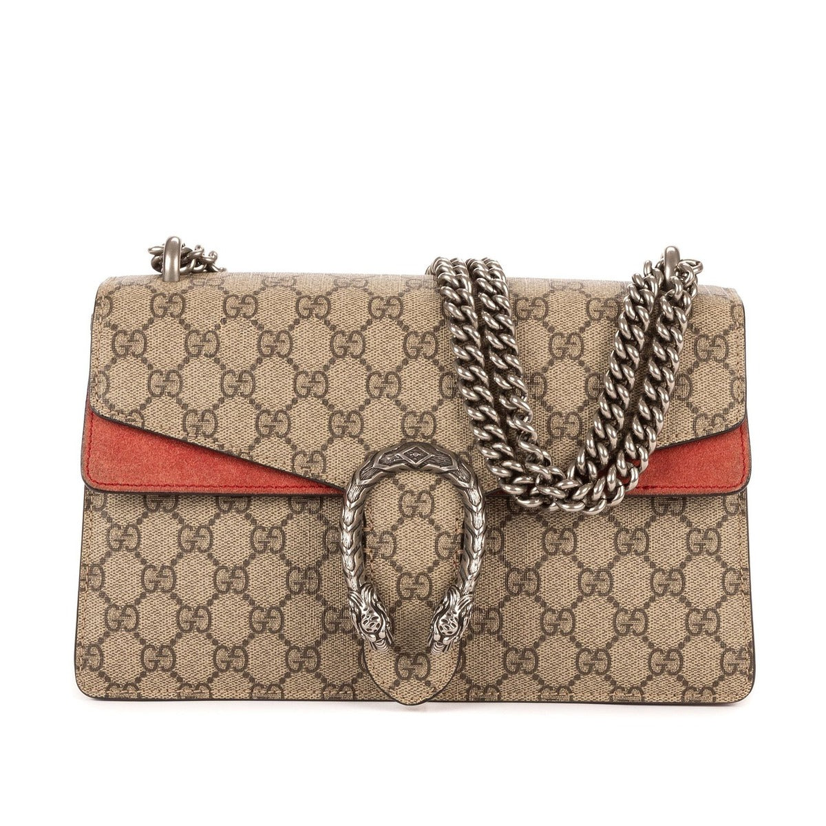 Gucci Dionysus Beige Red Supreme Canvas Shoulder Bag