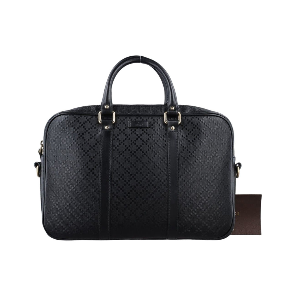 Gucci Diamante Black Leather Handbag