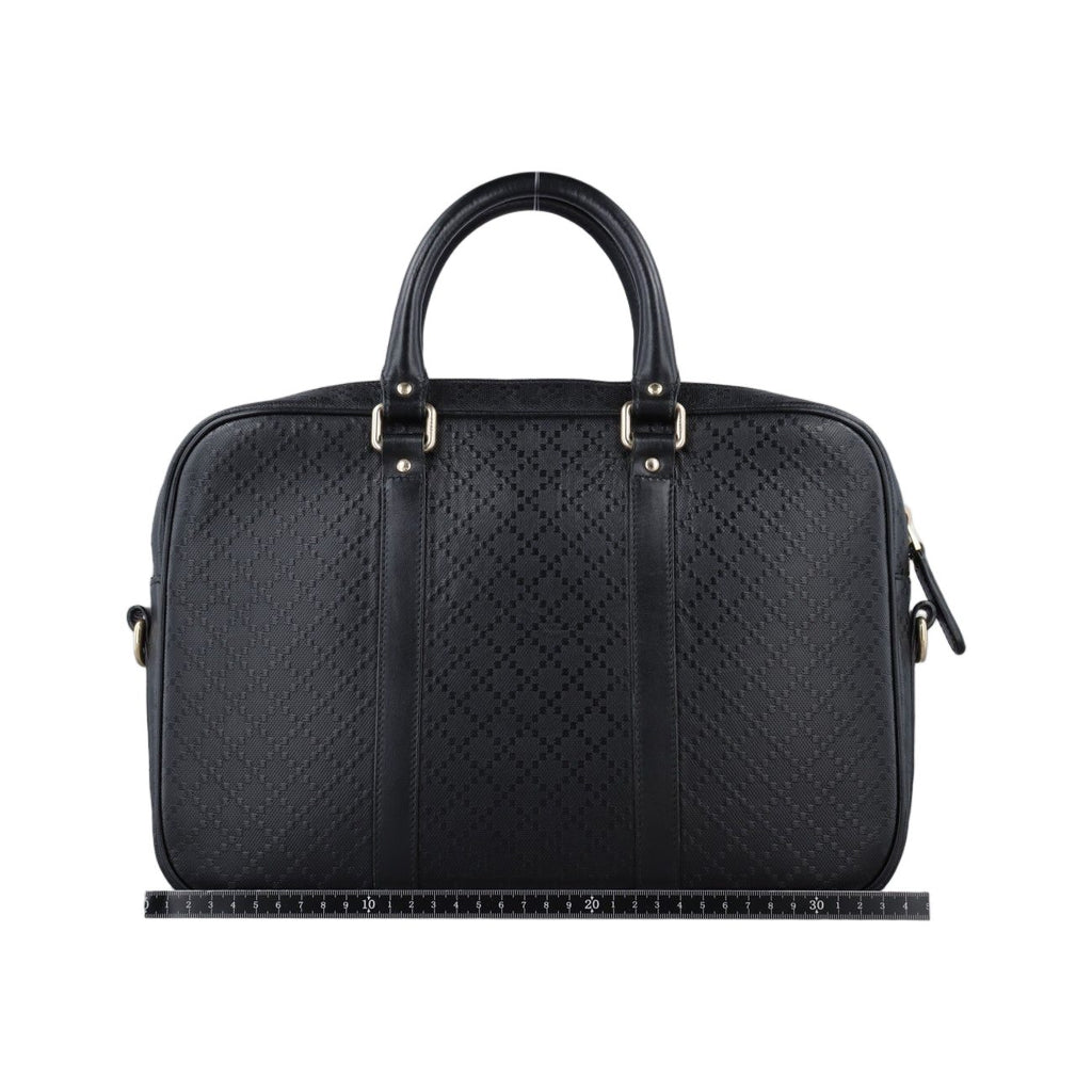 Gucci Diamante Black Leather Handbag — view 2