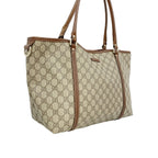 Gucci Tote GG Supreme Brown Champagne Gold — view 2