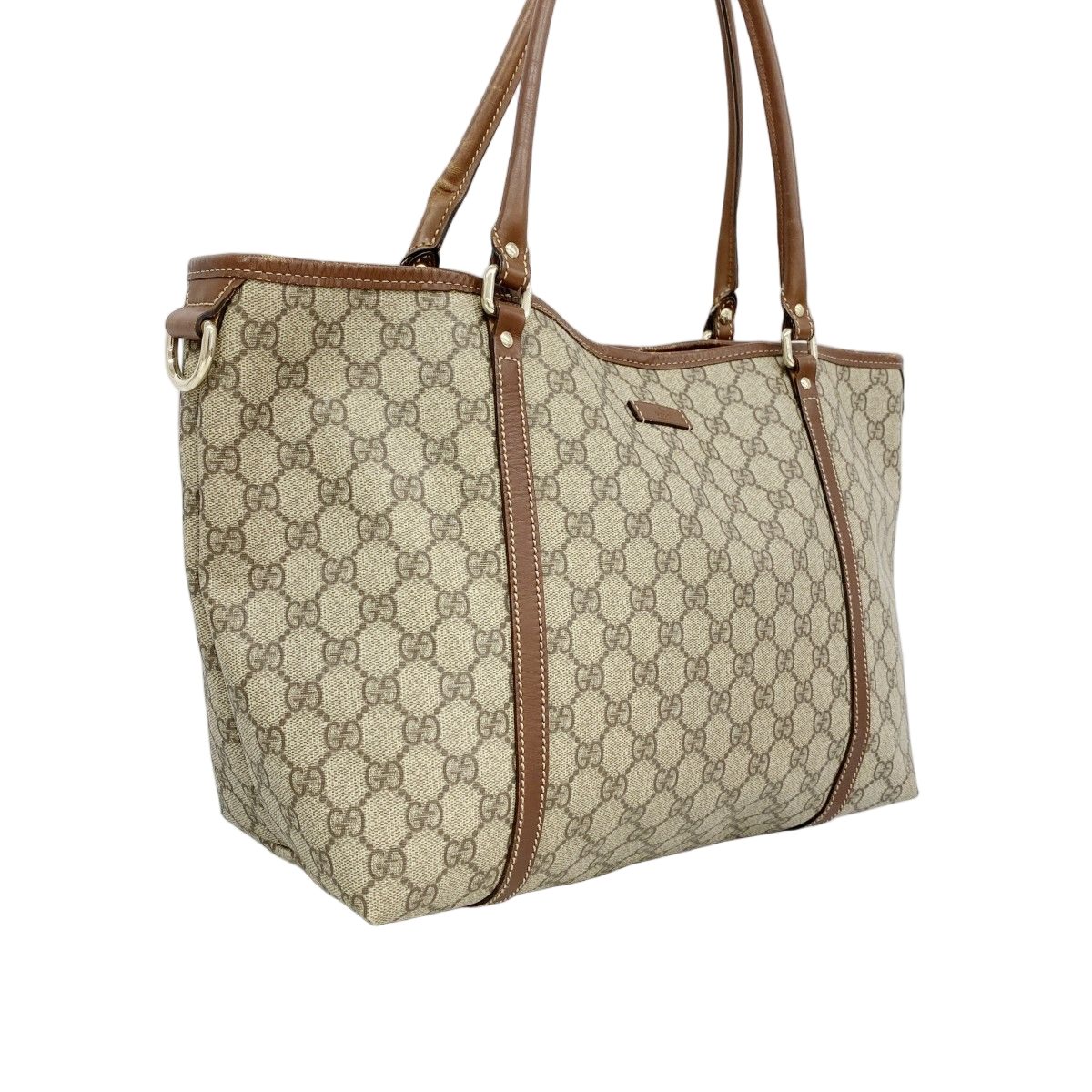 Gucci Tote GG Supreme Brown Champagne Gold — view 2
