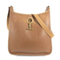 Hermes Shoulder Bag Vespa PM Leather Brown