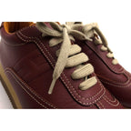 Hermes Shoes Sneakers Low Cut Women Leather Red Brown — view 6