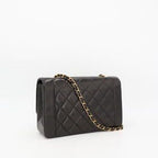 Chanel Quilted Diana Chain Shoulder Bag Black Lambskin — view 2