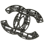 Chanel CC Logo Brooch Metal Silver