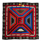 Fendi Large Silk Scarf Zucca Pattern Pecan Red Brown