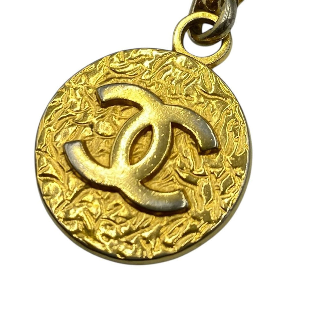 Chanel Chain Belt CC Logo Leather Gold Black — view 2