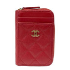 Chanel Quilted Timeless Classic Caviar Leather Card Case Coin Coco Mark — view 2