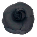 Chanel Camellia Corsage Brooch Flower Black