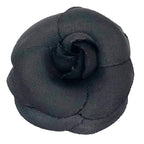 Chanel Camellia Corsage Brooch Flower Black