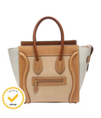 Celine Luggage Micro Handbag Beige Tan