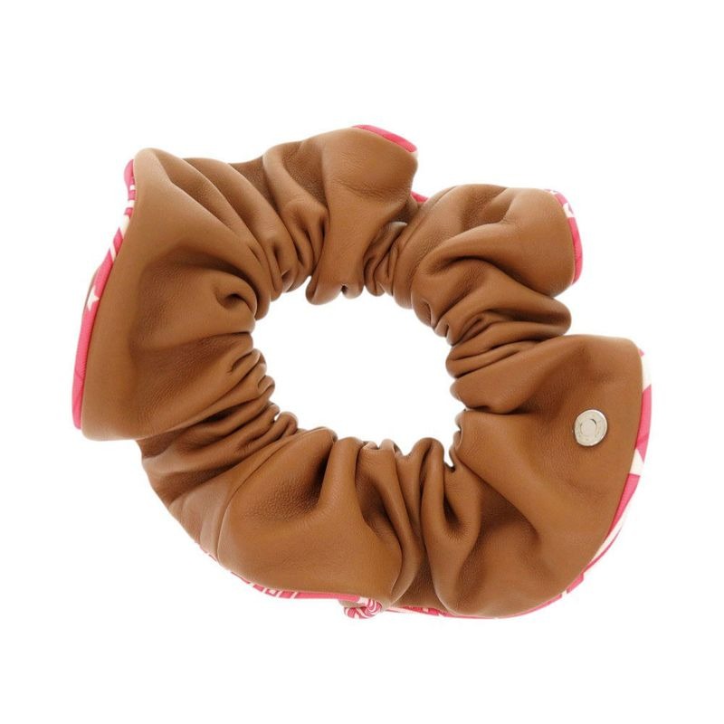Hermes Claudia Silk Agnona Parise Gold Rose Azalea Chou Hair Accessory 0876