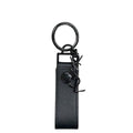 Saint Laurent Key Holder Black Cassandra Key Ring YSL Leather Metal Paris
