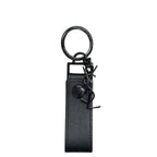 Saint Laurent Key Holder Black Cassandra Key Ring YSL Leather Metal Paris