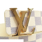Louis Vuitton Ceinture LV Initial Ivory Damier Azur Canvas Reversible 100/40 — view 2