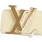Louis Vuitton Ceinture LV Initial Ivory Damier Azur Canvas Reversible 100/40 — view 3