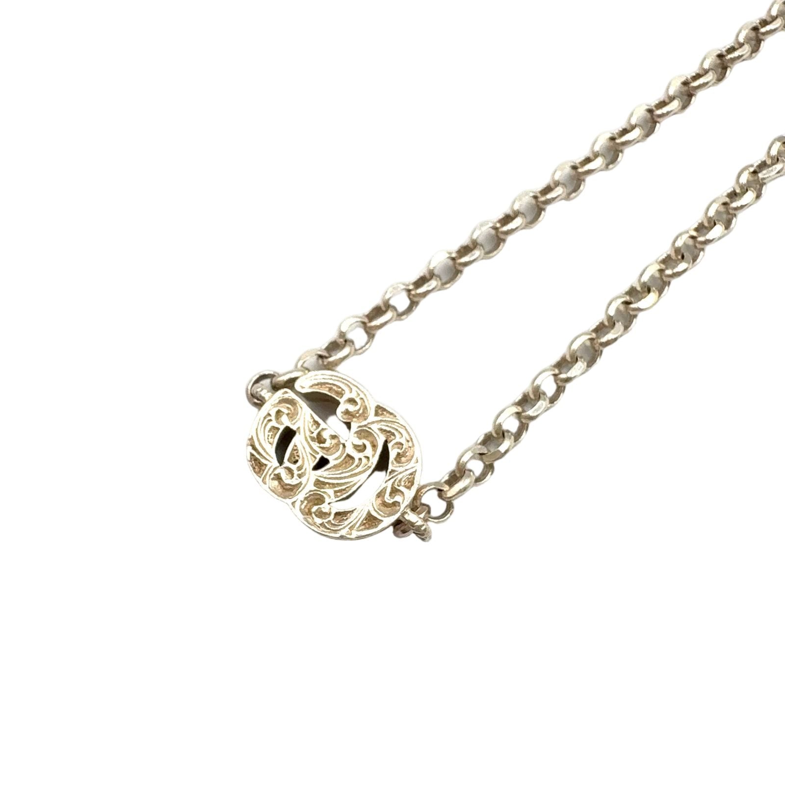 Gucci Interlocking Silver Chain Bracelet — view 2