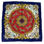 Hermes Carre 90 Scarf Silk Luna Park Amusement Merigo Land Navy — view 2