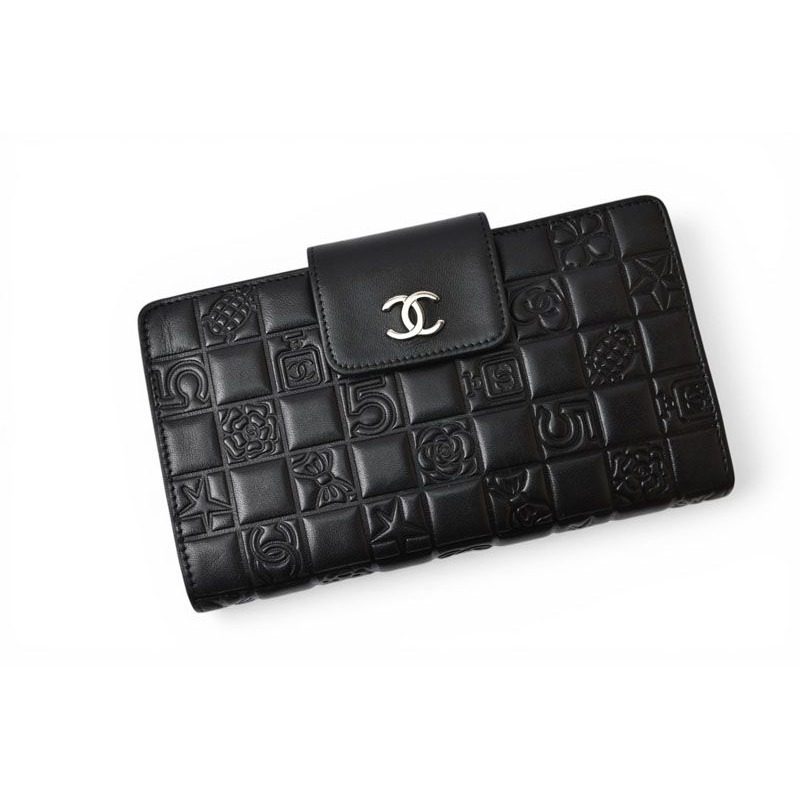 Chanel Wallet Clasp Lambskin Icon Black — view 2