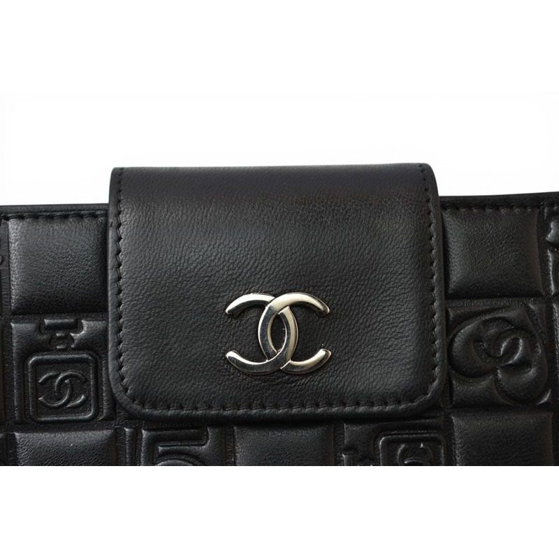 Chanel Wallet Clasp Lambskin Icon Black — view 4