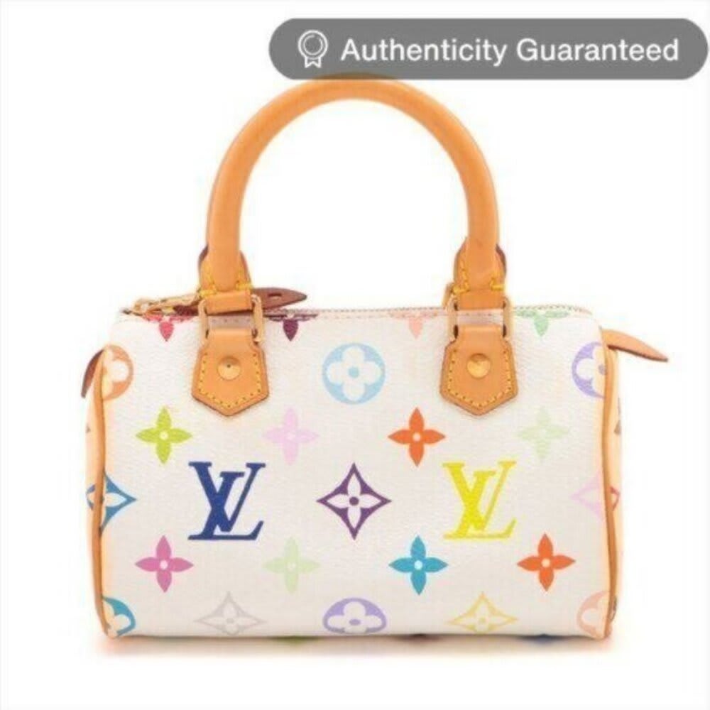 Louis Vuitton Mini Nano Speedy Monogram Multicolor Sac Bag HL White