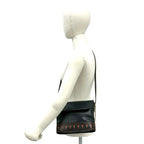 Saint Laurent Yves Cassandra Cutout Leather Shoulder Bag Black — view 2