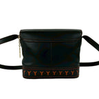 Saint Laurent Yves Cassandra Cutout Leather Shoulder Bag Black — view 3