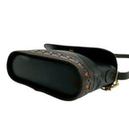 Saint Laurent Yves Cassandra Cutout Leather Shoulder Bag Black — view 8