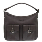 Gucci one Shoulder Bag Leather Dark Brown Handbag 1175