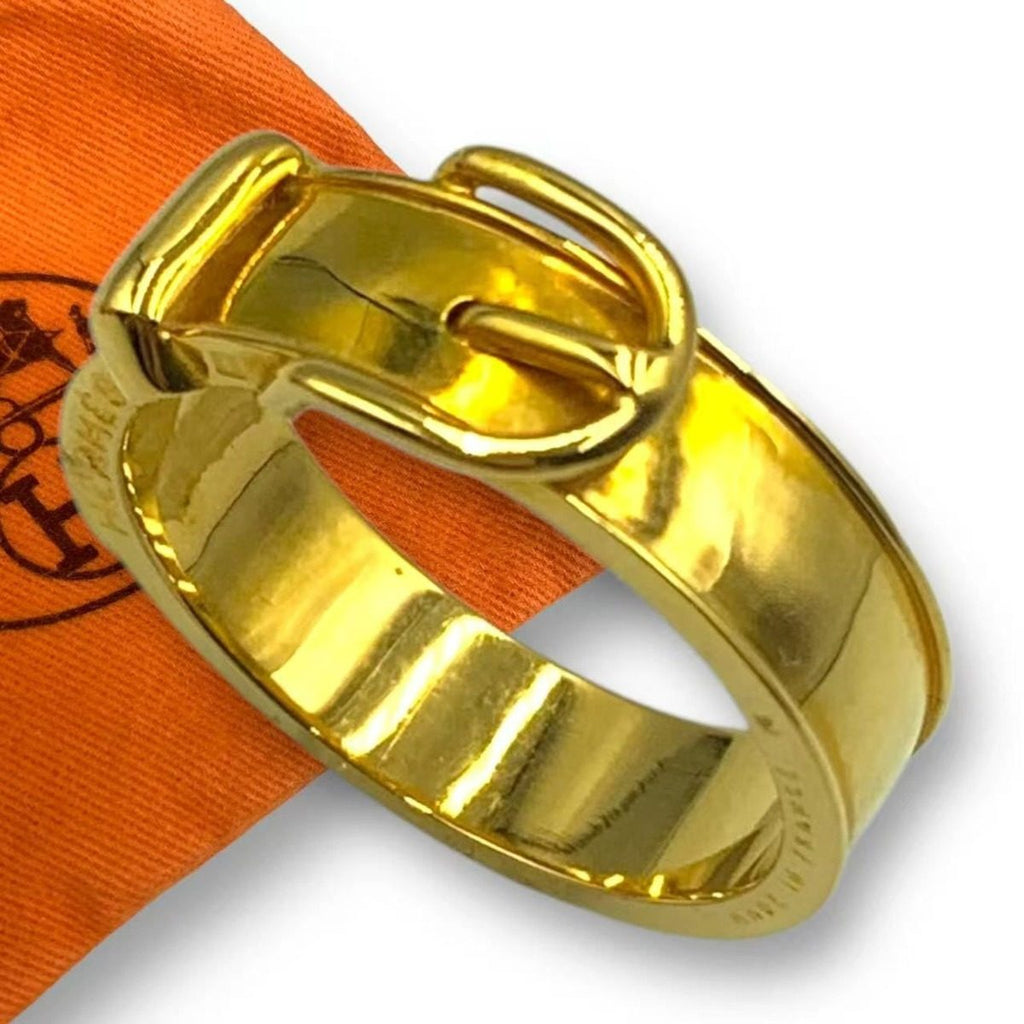 Hermes Scarf Ring Belt Motif Gold