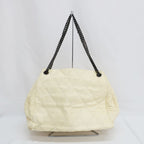 Chanel Handbag Chain Ivory Silver Hardware Leather — view 4